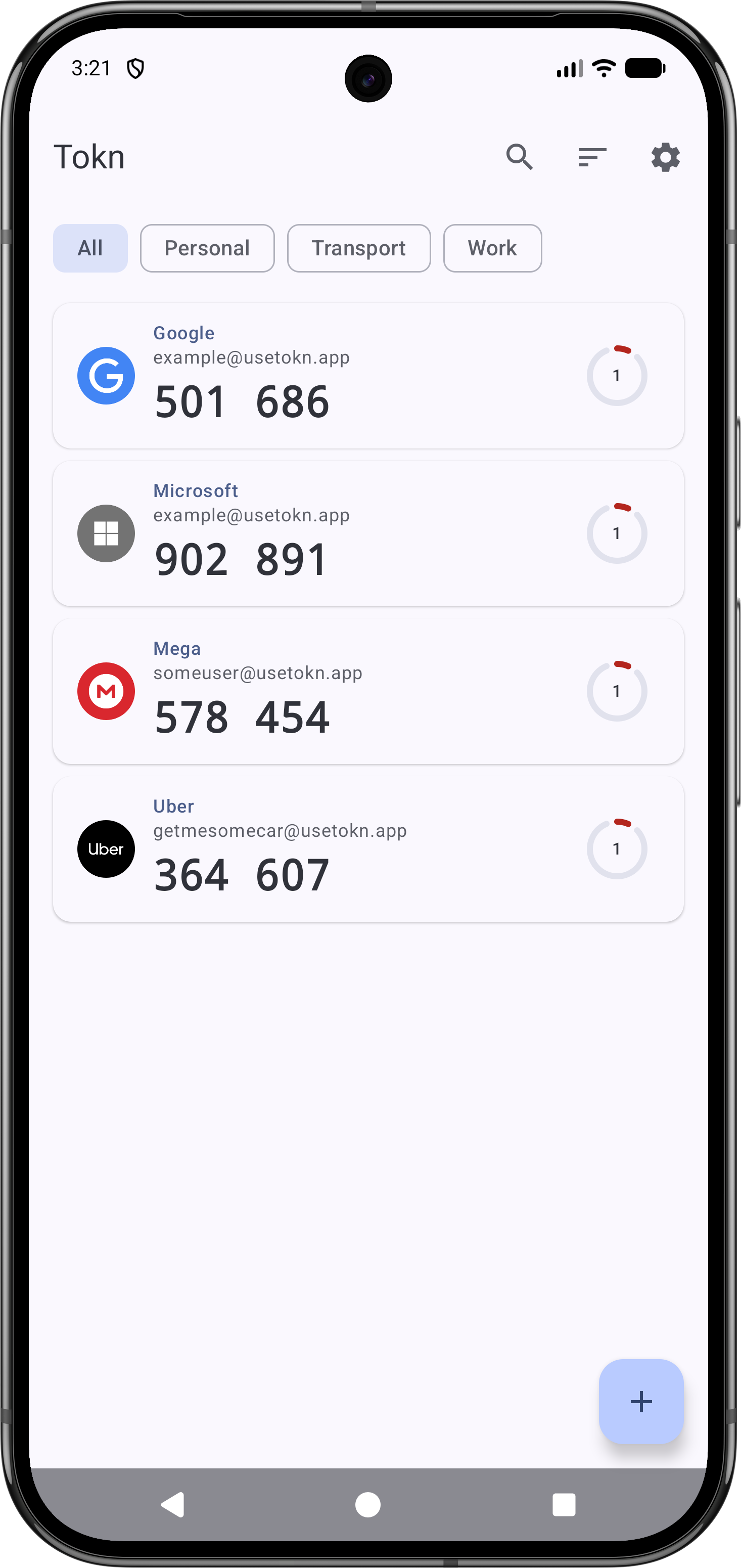 Tokn vault on Android